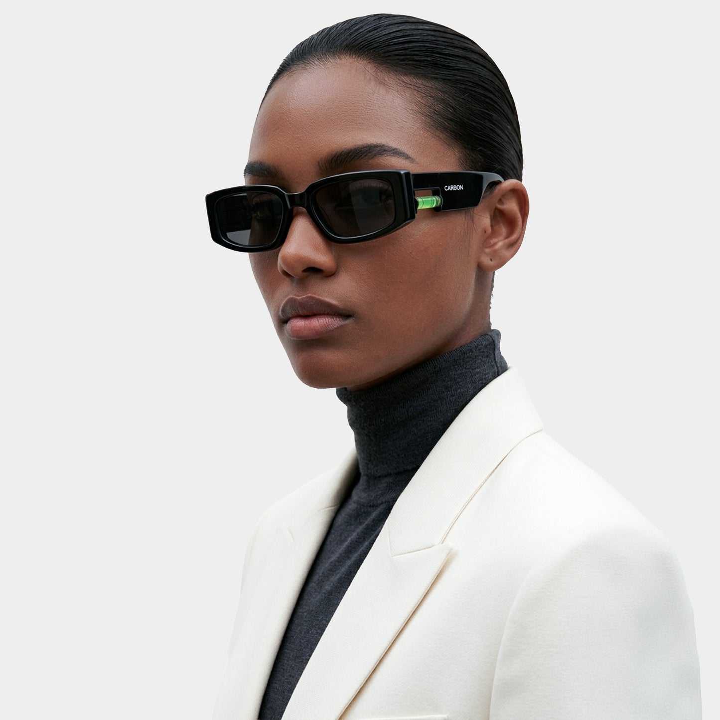 Carbon Gravity Sunglasses with Neon Green Spirit