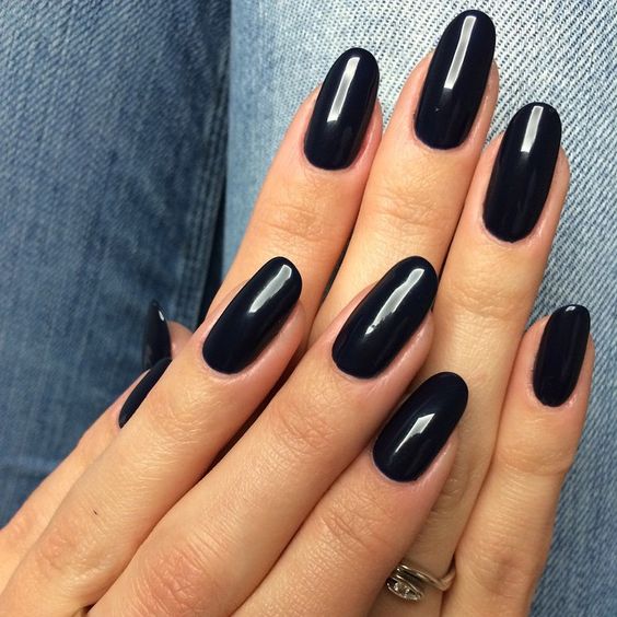 Carbon Press on Nails -20 pcs/Set (OVAL) - carbon