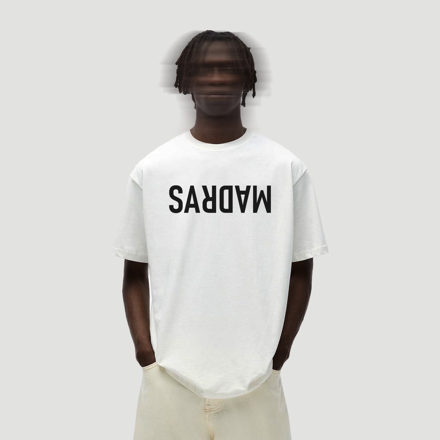 Madras Invert Print Premium Unisex Cotton T-shirt Oversized Fit - Invert Tee