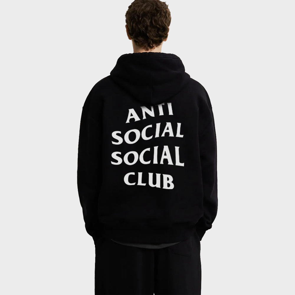 Carbon Unisex Black Cotton Hoodie - Anti Social Club