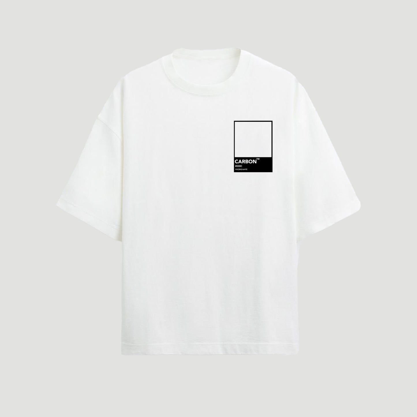 Carbon Pantone Print Premium Unisex Cotton T-shirt Oversized Fit - Pantone Tee