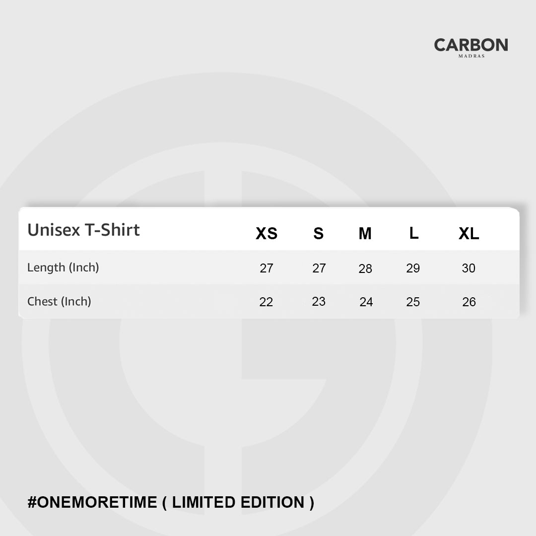 Carbon One More Time Print Premium Cotton T-shirt - Morse Code Limited Edition
