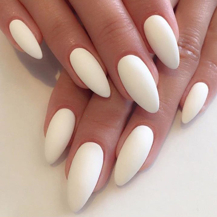 Carbon Press on Nails -20 pcs/Set (OVAL) - carbon