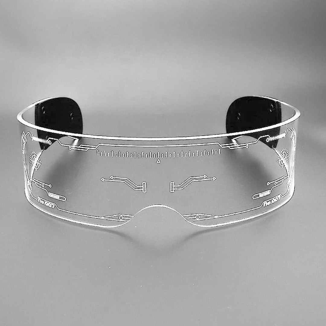 SPECTRA IV Unisex futuristic cyberpunk Transparent Sunglass - LED LIGHTS 7 colours