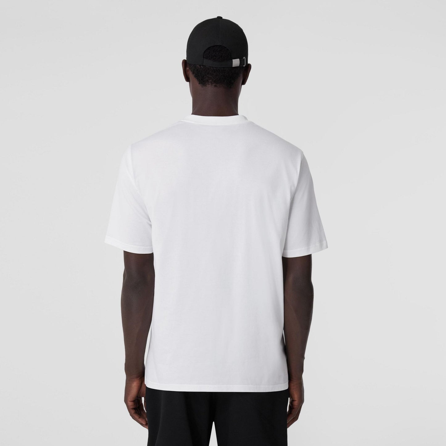 Carbon Signature Logo Print Premium Cotton T-shirt - Oversized White