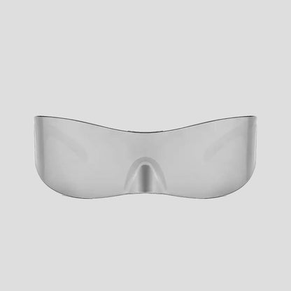 Carbon SPECTRA III Unisex futuristic Cyberpunk Sunglass-Silver chrome