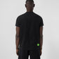 Carbon Bold Print Black Cotton Unisex T-shirt -Neon Print