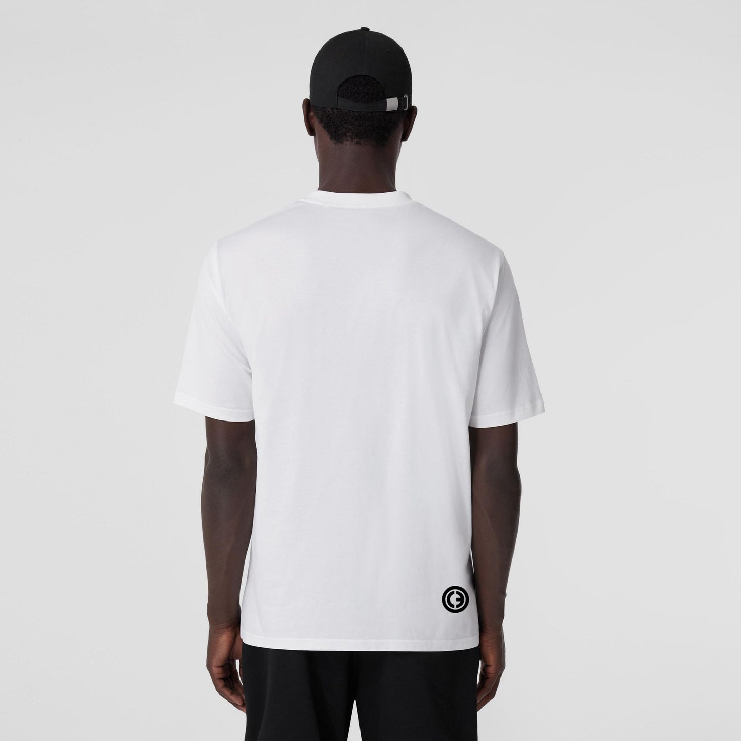 Carbon Unisex Minimal Print Cotton white T-shirt