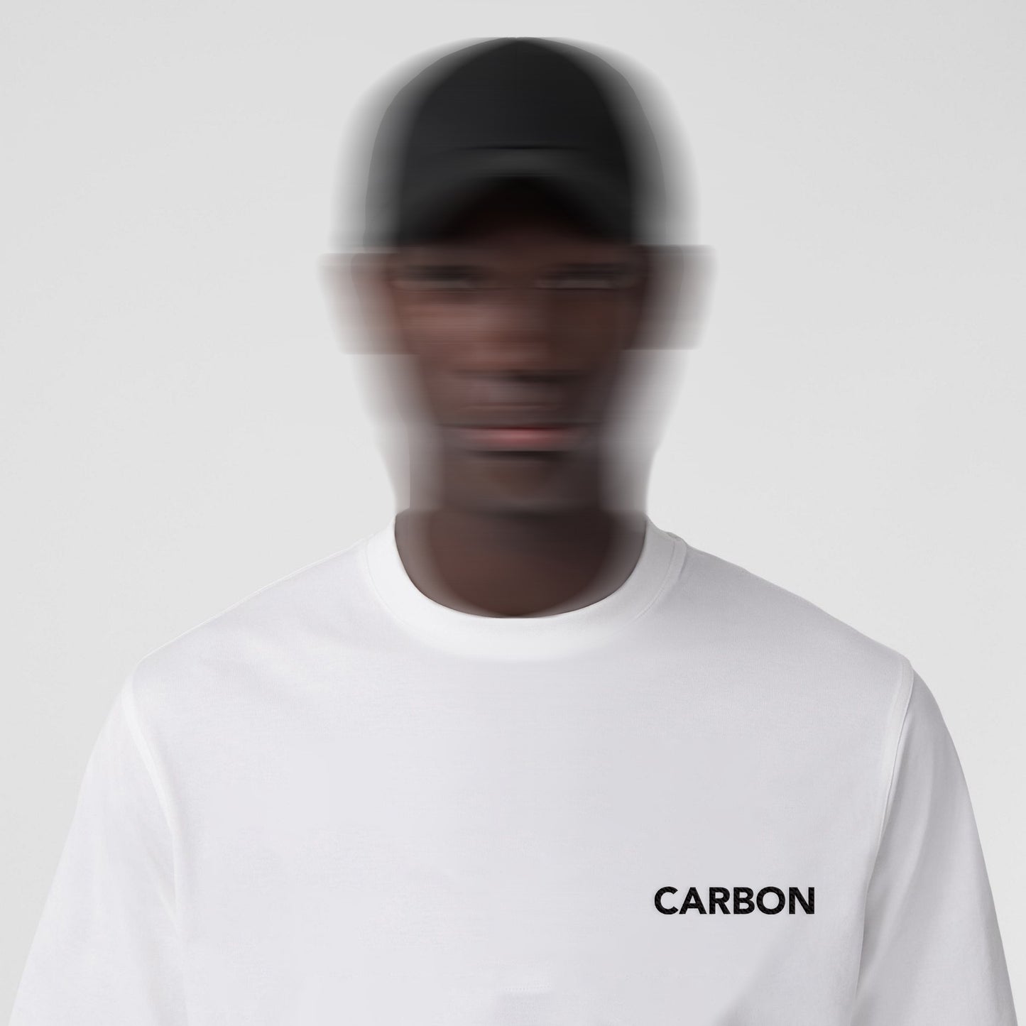 Carbon Unisex Minimal Print Cotton white T-shirt