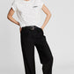 Carbon Unisex Minimal Print Cotton white T-shirt
