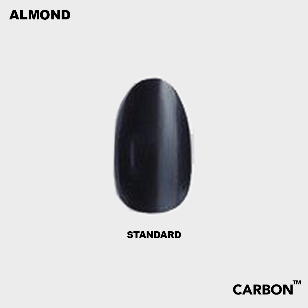 Carbon Press on Nails -20 pcs/Set (ALMOND) - carbon