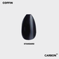 Carbon Press on Nails -20 pcs/Set (COFFIN) - carbon
