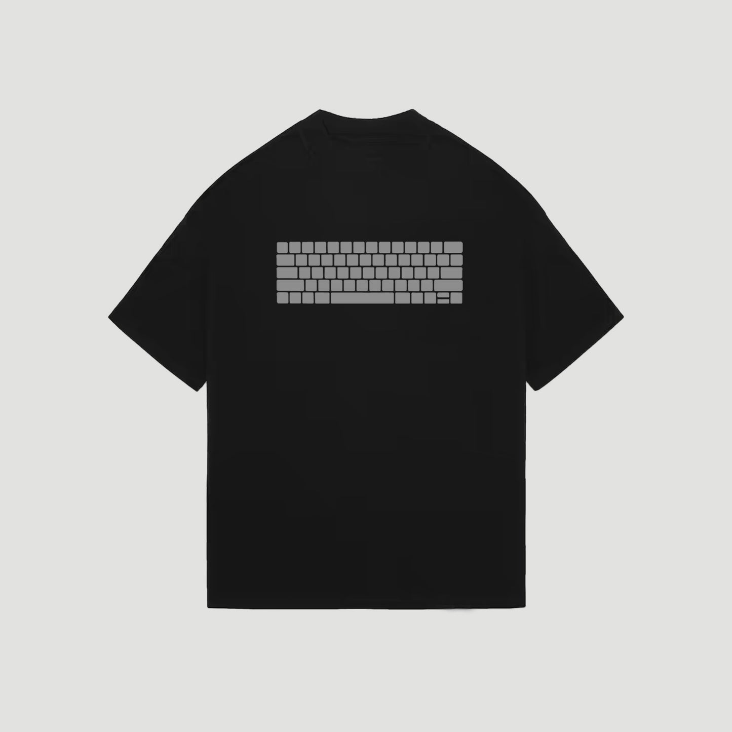 Carbon Keyboard Print Premium Unisex Cotton T-shirt Oversized Fit - Keyboard