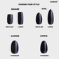 Carbon Black and White Press on Nails -20 pcs/Set - carbon