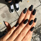Carbon Press on Nails -20 pcs/Set (COFFIN) - carbon