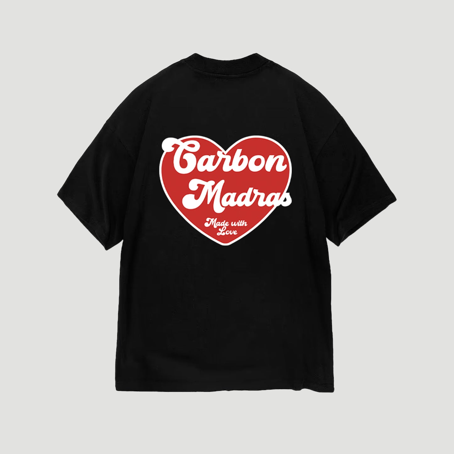 Carbon Unisex Bold Print Black Oversized Tee Cotton -  ( ILOVECM )