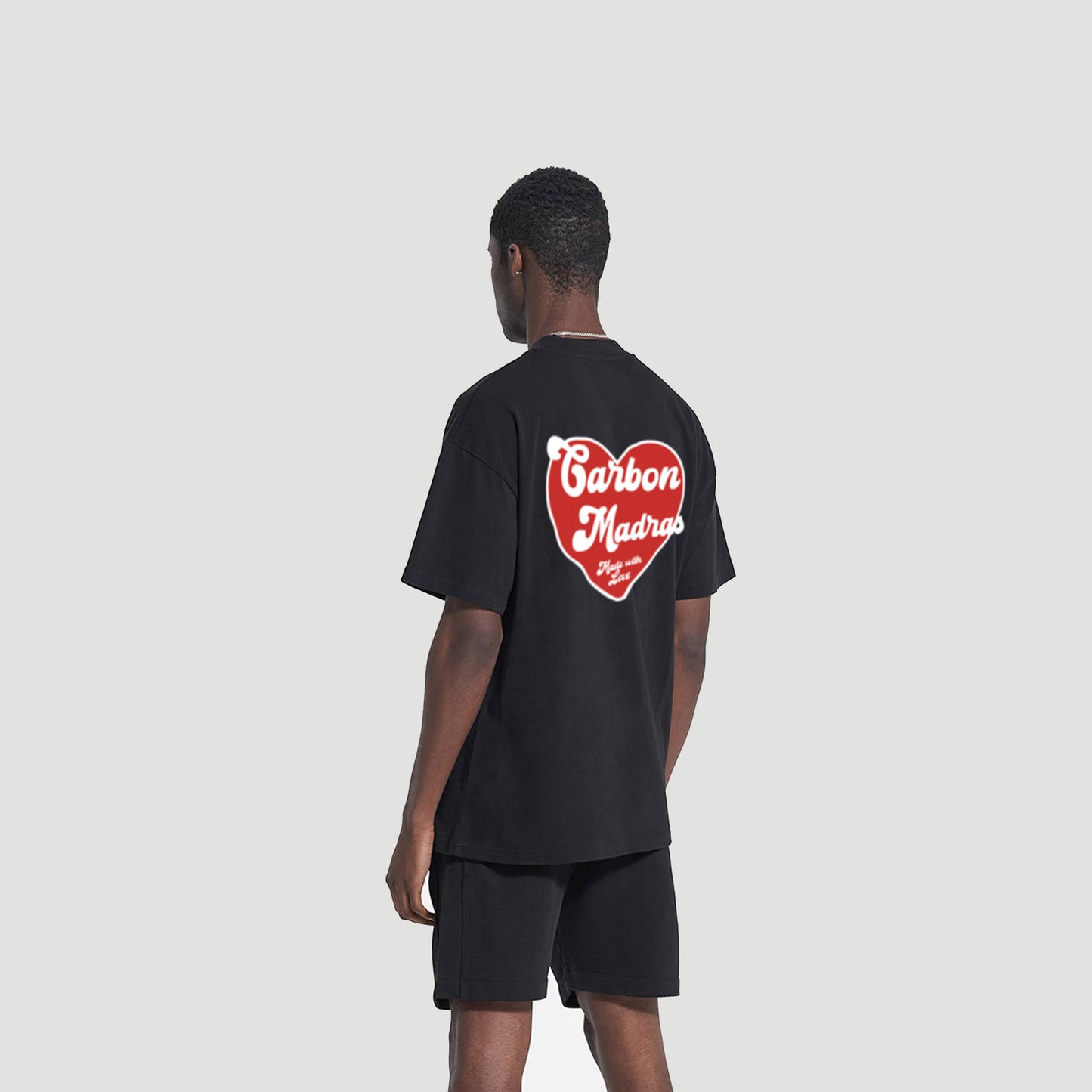 Carbon Unisex Bold Print Black Oversized Tee Cotton -  ( ILOVECM )