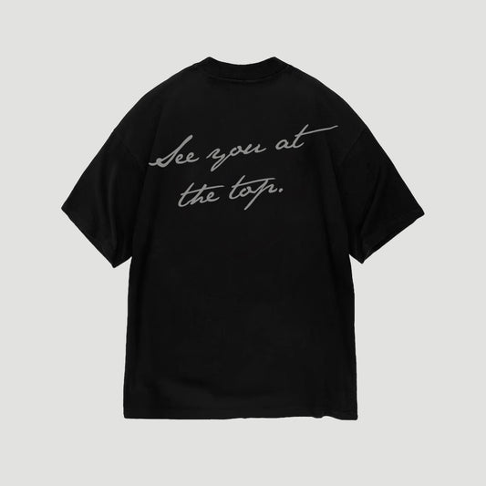 inspirational t-shirt, luxe bhirt, high end black t-shirt