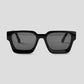 Front view of Carbon NEXUS Black Square Sunglasses for men and women