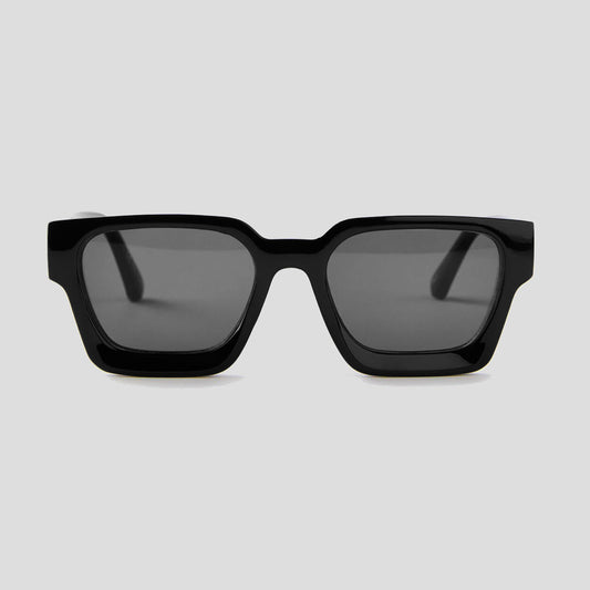 Front view of Carbon NEXUS Black Square Sunglasses for men and women