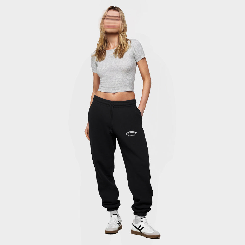 Carbon Graphic Women's Joggers - Oversized Black