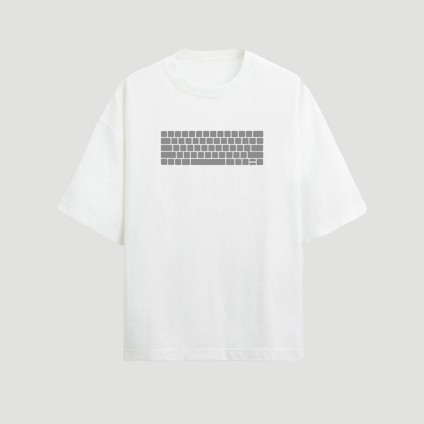 Carbon Keyboard Print Premium Unisex Cotton T-shirt Oversized Fit - Keyboard