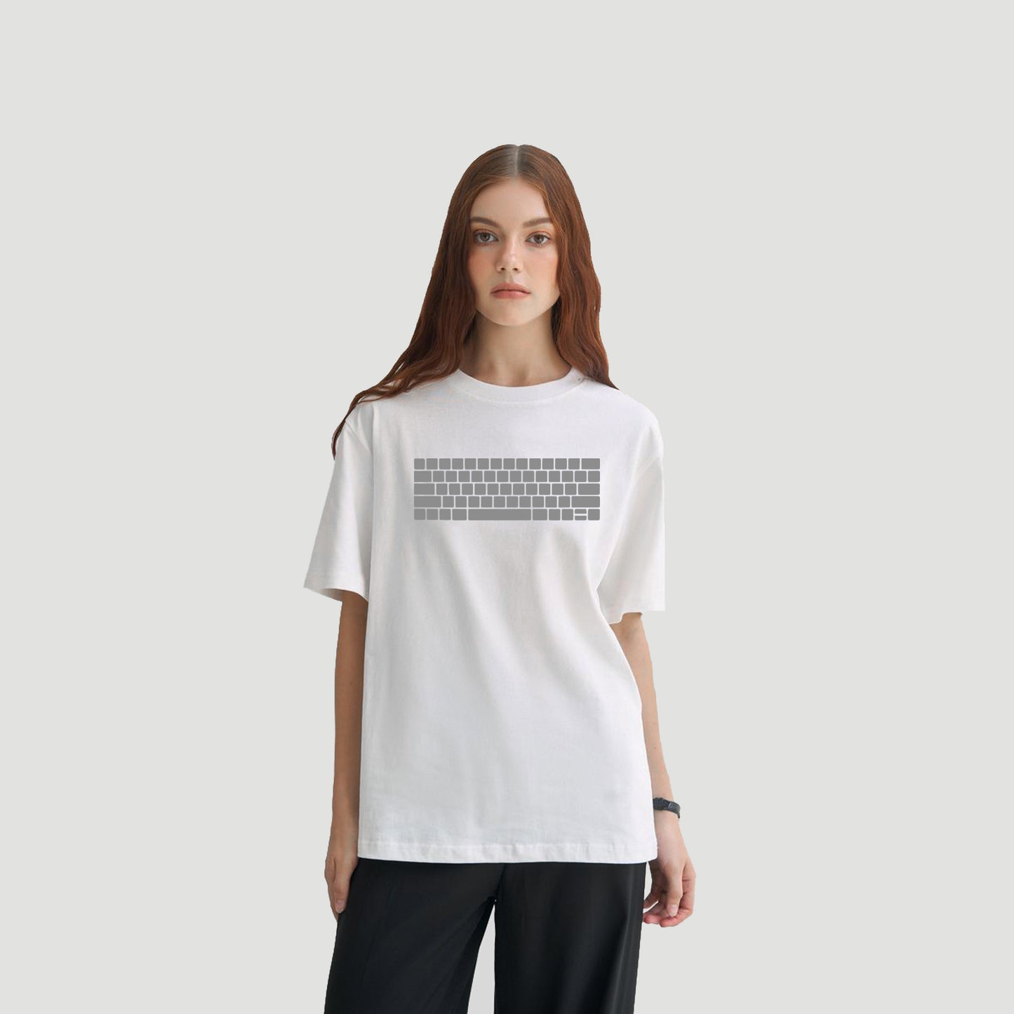 Carbon Keyboard Print Premium Unisex Cotton T-shirt Oversized Fit - Keyboard