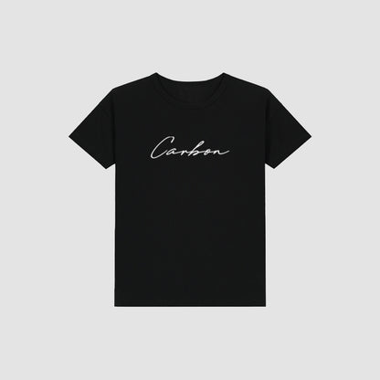 Carbon Signature Print Cotton Unisex T-shirt- Kids