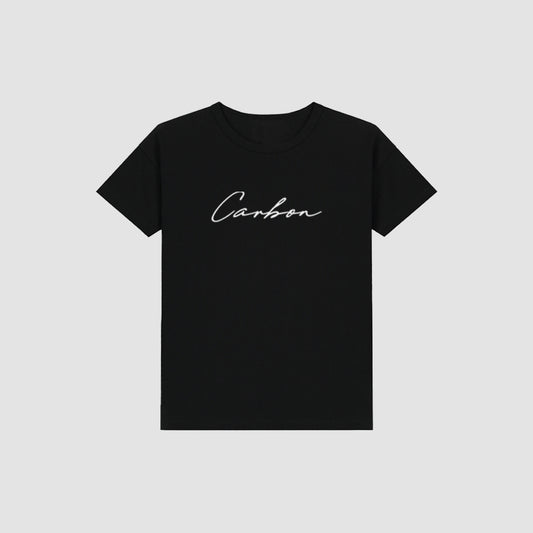 Carbon Signature Print Cotton Unisex T-shirt- Kids