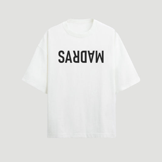 Madras Invert  Print Premium Unisex Cotton T-shirt Oversized Fit - Invert Tee