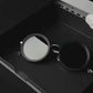 Axis Unisex futuristic Rotatable round cyberpunk black Sunglass