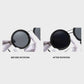 Axis Unisex futuristic Rotatable round cyberpunk black Sunglass
