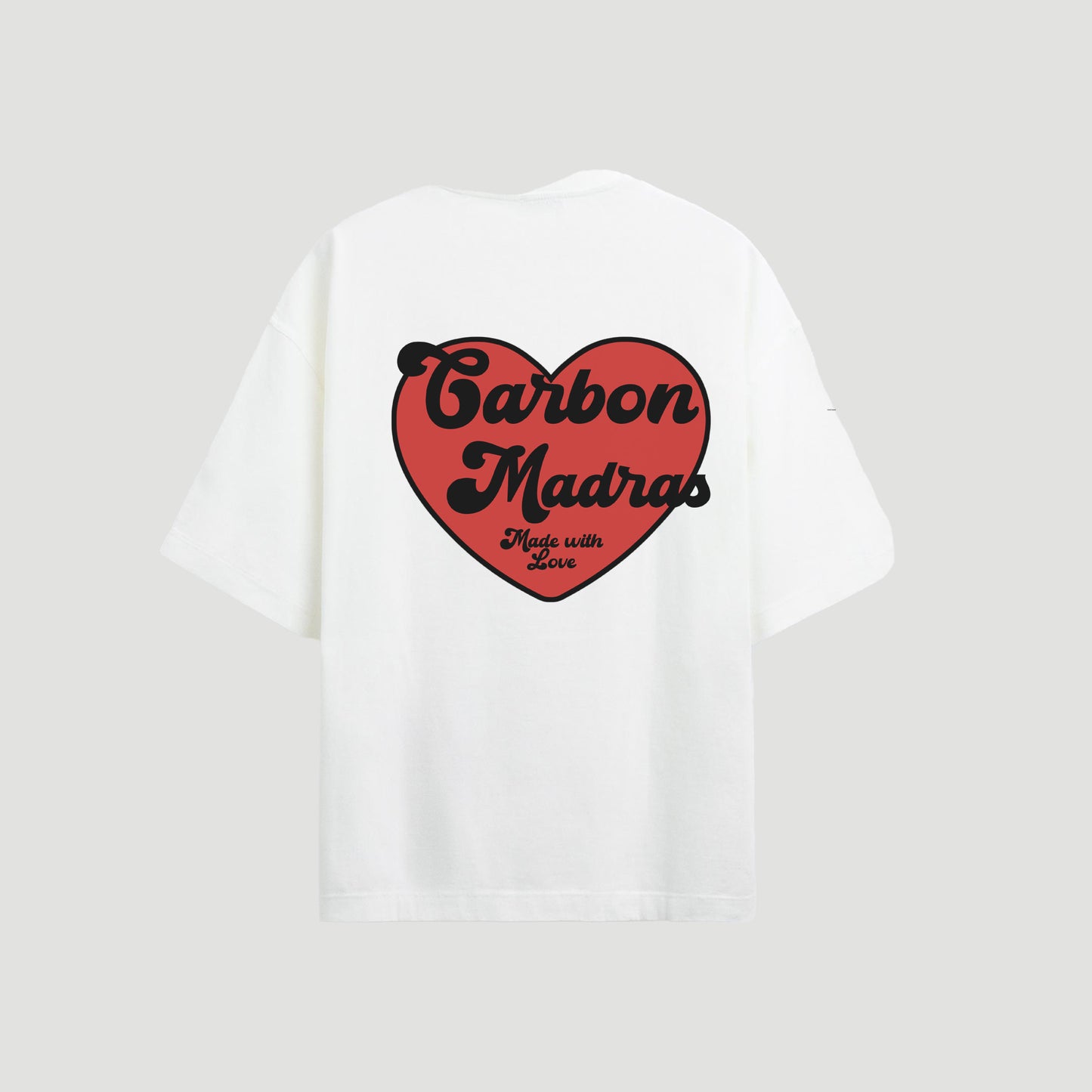 Carbon Unisex Bold Print Black Oversized Tee Cotton -  ( ILOVECM )