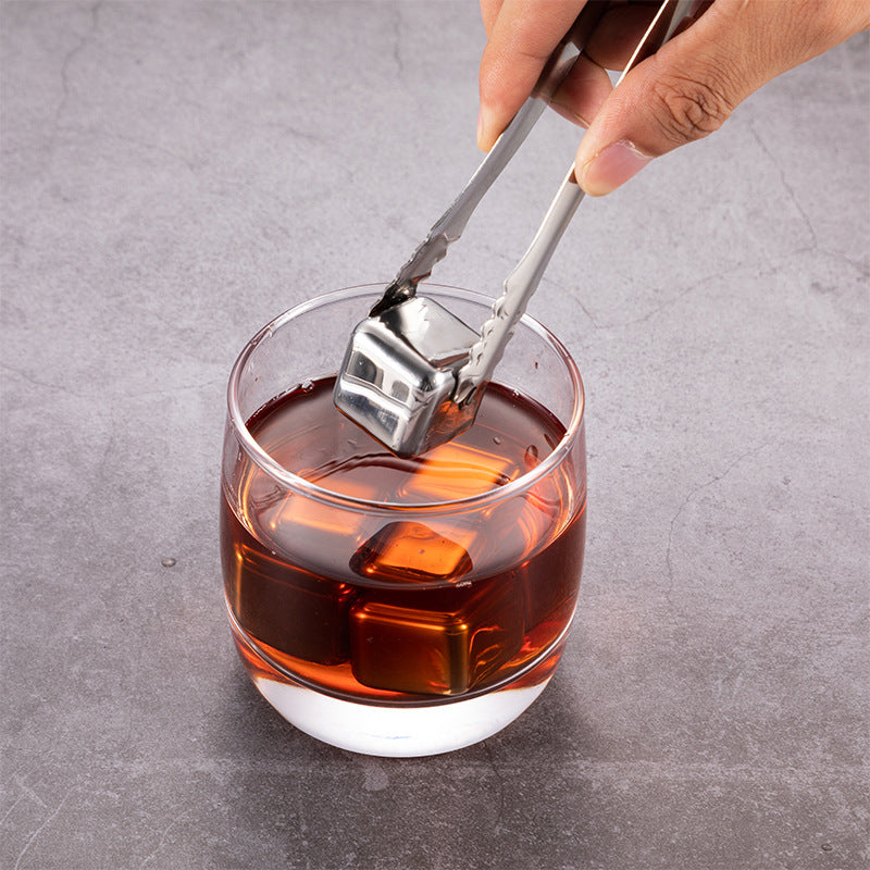 Carbon Metal Ice Cubes - Stainless steel - carbon