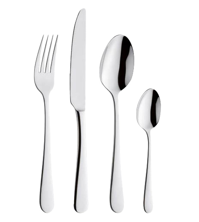 quality metal cutlery set silver