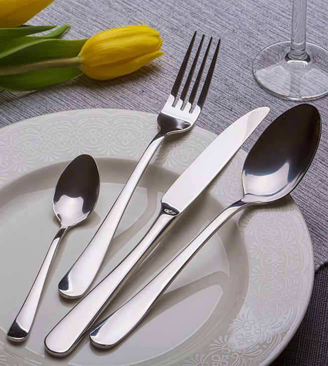 quality metal stainless cutlery set silver