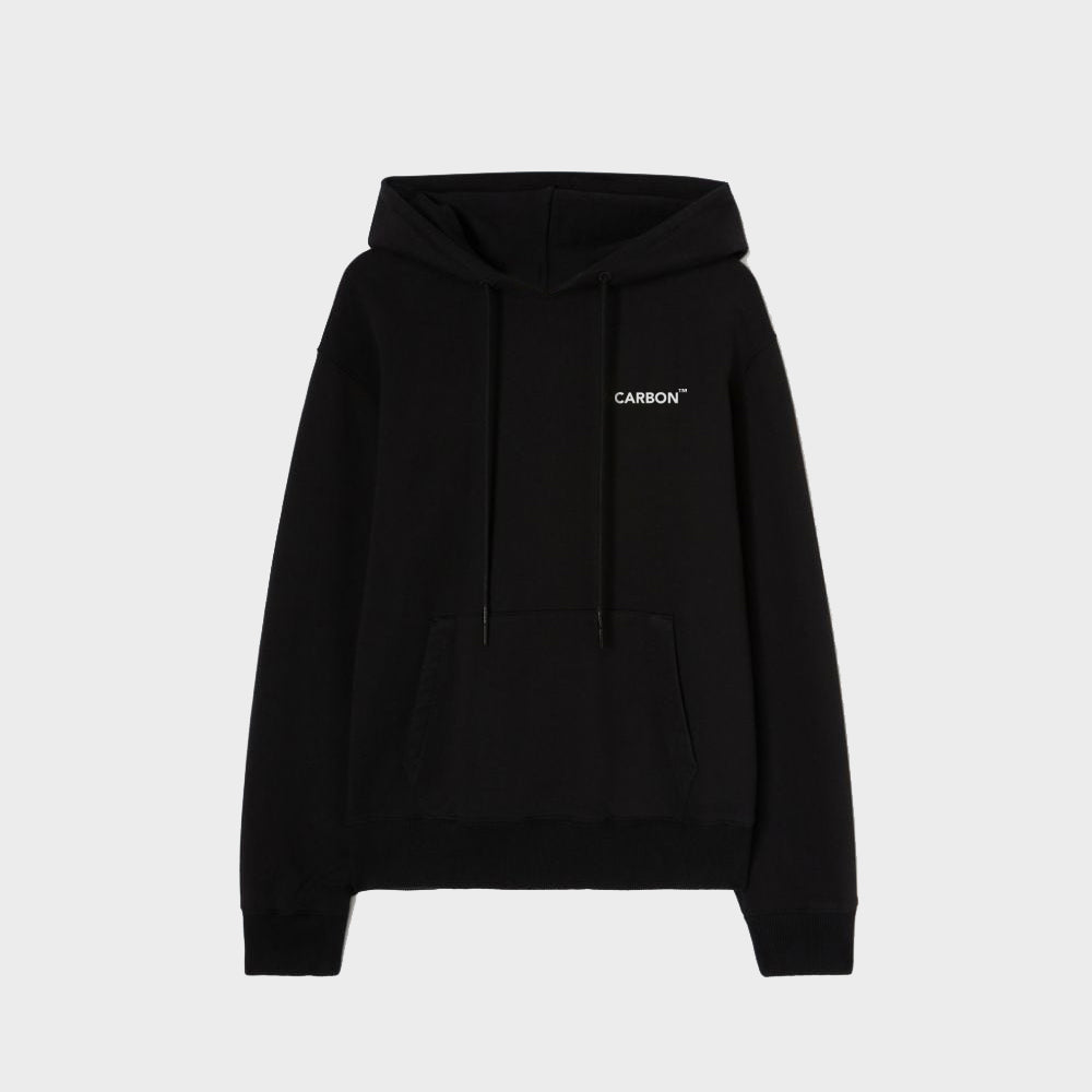 Carbon Black Cotton Hoodie Anxiety quote