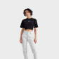 Carbon bold print crop-top Women -Regualr fit - carbon